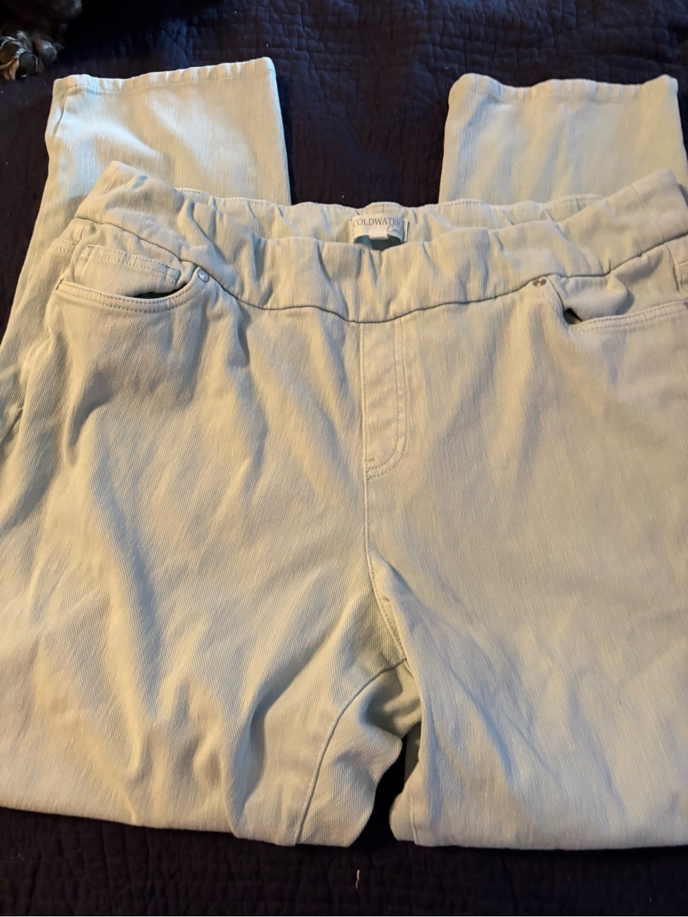 Coldwater Creek Light Blue Knit Denim Jeans